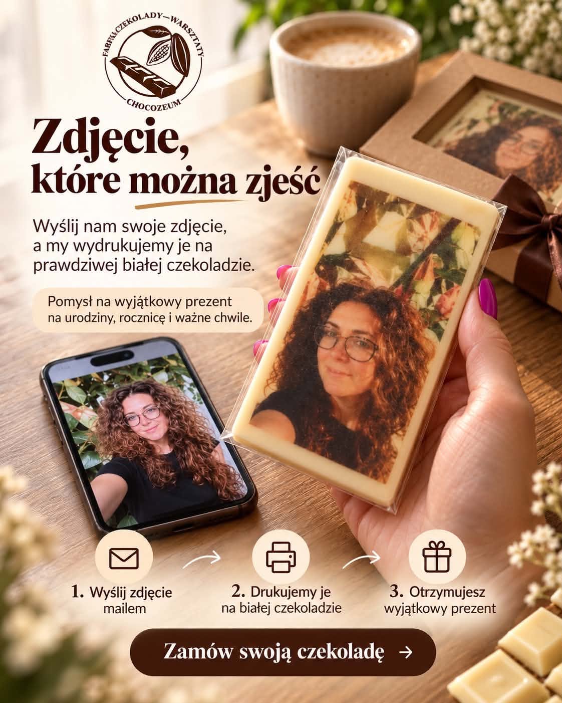 druk czekolada Czekolada ze Zdjęciem – Personalizowana Tabliczka z Nadrukiem - obrazek 1